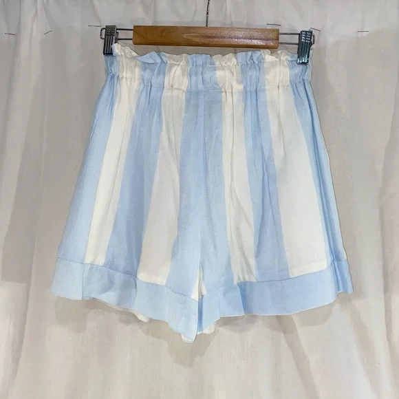 Lauren James Nassau Stripe Paperbag Shorts S - Picture 2 of 13